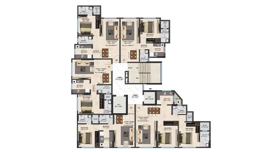Ranbir-One-Life-Typical-Floor-Plan
