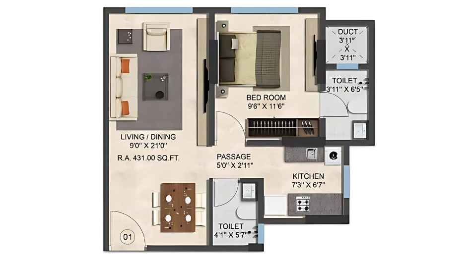 Ranbir-One-Life-Unit-Plan-Flat-1